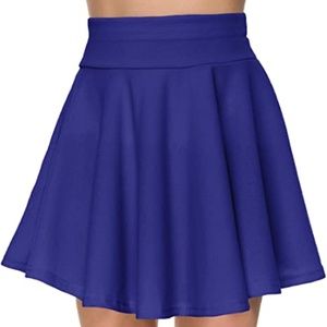 Afibi Casual Mini Stretch Waist Skirt - Navy Blue